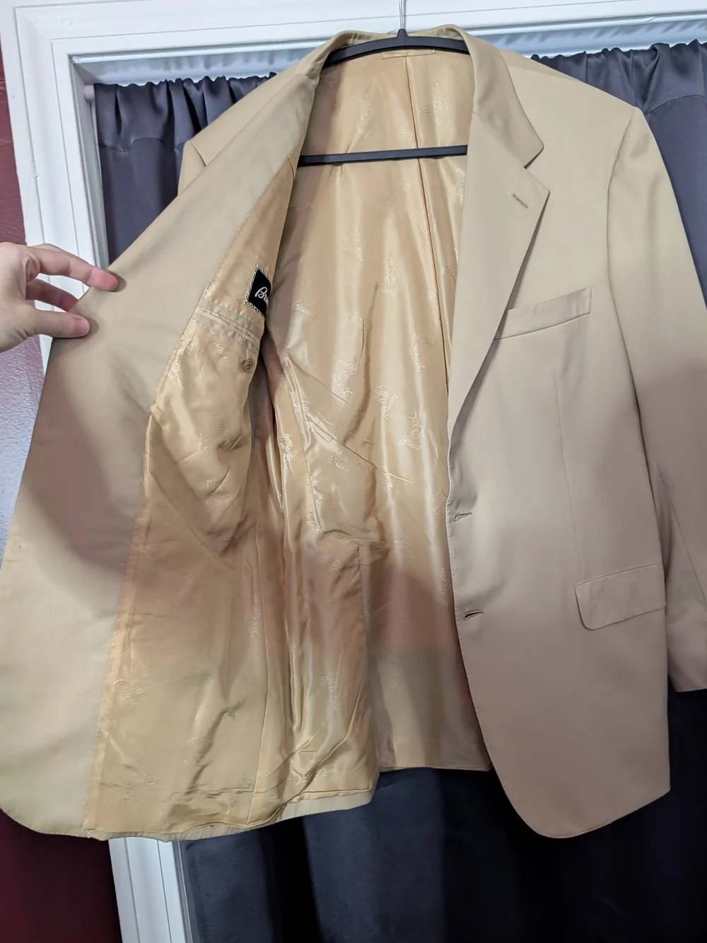 BRIONI Tan Palatino Wool Men's Italian Single-Breasted Sport Coat Jacket 42R